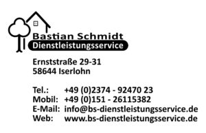 Visitenkarte-Vorderseite Bastian Schmidt Dienstleistungsservice